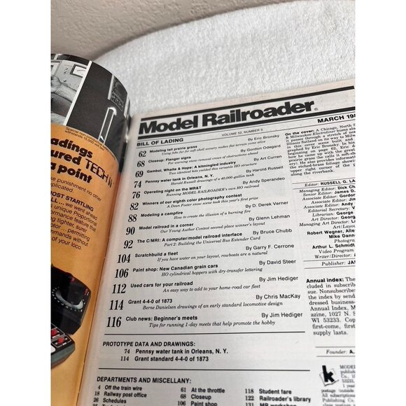 Vintage Model Railroader Magazines 1985 Lot of 8 Issues Trains - Picture 5 of 16